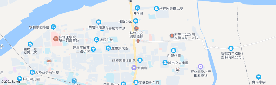 蚌埠治淮路解放路东_公交站地图_蚌埠公交_妙搜公交查询2025