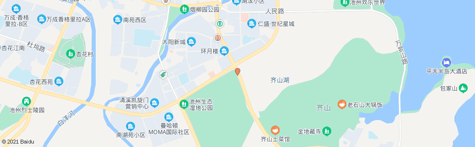 池州齐山北道路口_公交站地图_池州公交_妙搜公交查询2025