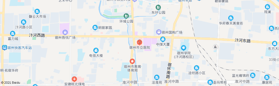 宿州市立医院_公交站地图_宿州公交_妙搜公交查询2025