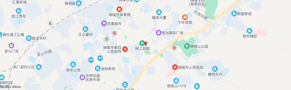 铜陵皖江游园_公交站地图_铜陵公交_妙搜公交查询2025