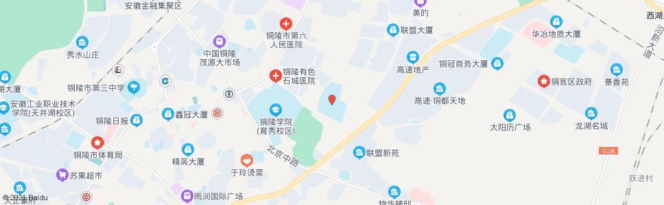 铜陵一中_公交站地图_铜陵公交_妙搜公交查询2025