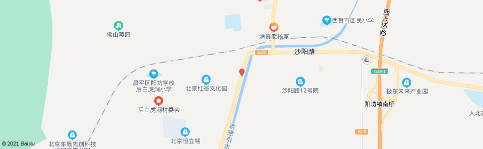 北京后白虎涧村(后二路)_公交站地图_北京公交_妙搜公交查询2024