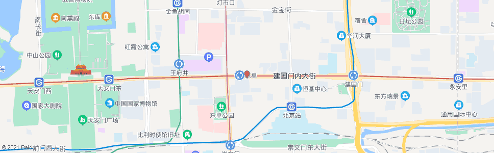 北京东单路口东_公交站地图_北京公交_妙搜公交查询2025