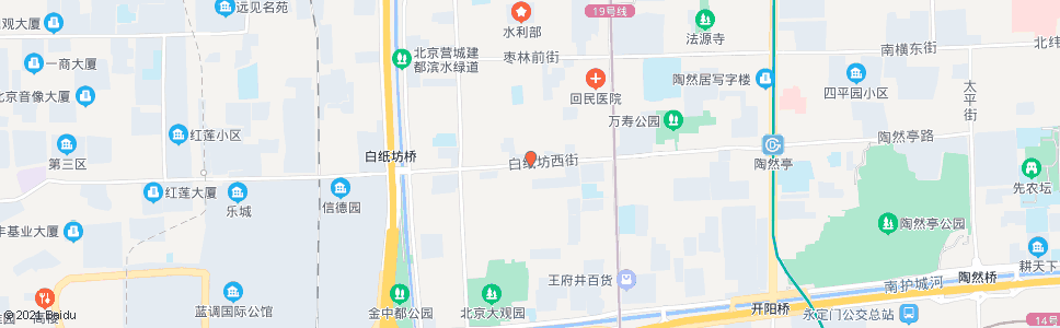 北京白纸坊路口西_公交站地图_北京公交_妙搜公交查询2024