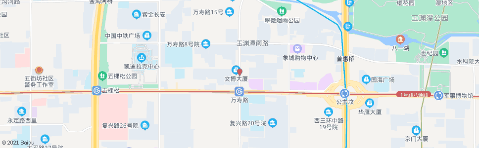 北京万寿路口北_公交站地图_北京公交_妙搜公交查询2025