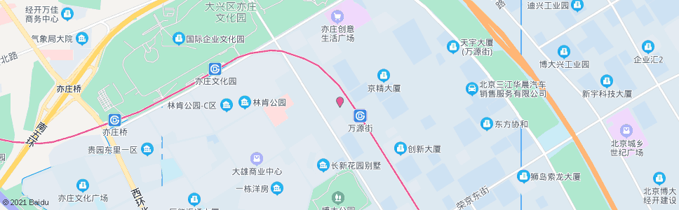 北京开发区管委会(万源街西口)_公交站地图_北京公交_妙搜公交查询2024