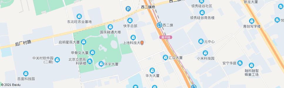 北京上地九街西口_公交站地图_北京公交_妙搜公交查询2024