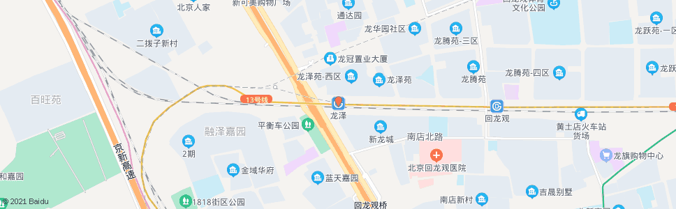 北京地铁龙泽站_公交站地图_北京公交_妙搜公交查询2025