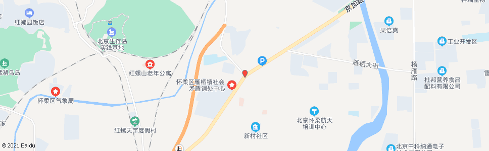 北京雁栖C区路口_公交站地图_北京公交_妙搜公交查询2024