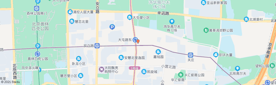 北京大屯路东站_公交站地图_北京公交_妙搜公交查询2024