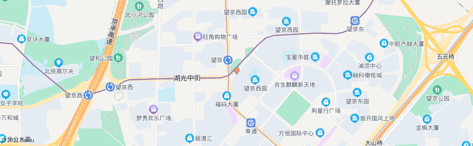 北京望京西园四区A门_公交站地图_北京公交_妙搜公交查询2025