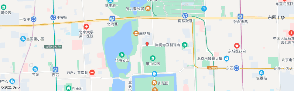 北京景山后街_公交站地图_北京公交_妙搜公交查询2024