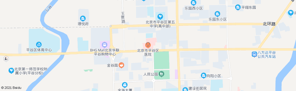 北京平谷区医院(平翔路)_公交站地图_北京公交_妙搜公交查询2024