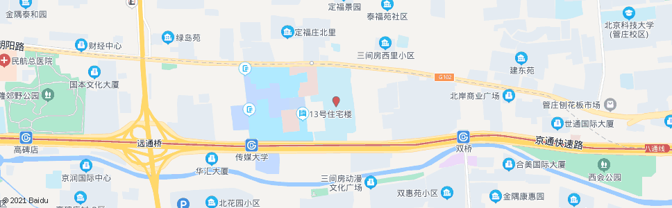 北京第二外国语学院_公交站地图_北京公交_妙搜公交查询2025