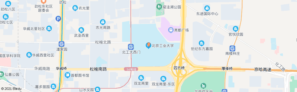 北京北京工业大学_公交站地图_北京公交_妙搜公交查询2024