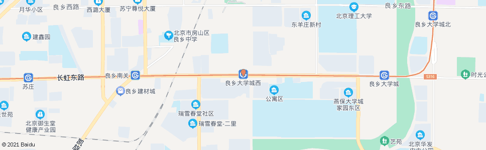 北京地铁良乡大学城站西_公交站地图_北京公交_妙搜公交查询2025