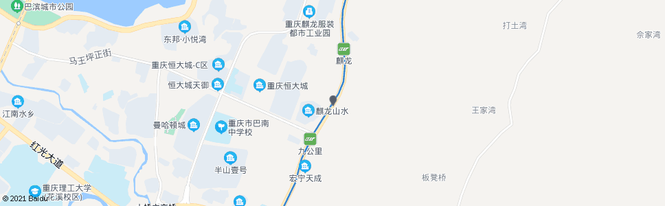 重庆巴南大道(九公里)_公交站地图_重庆公交_妙搜公交查询2025