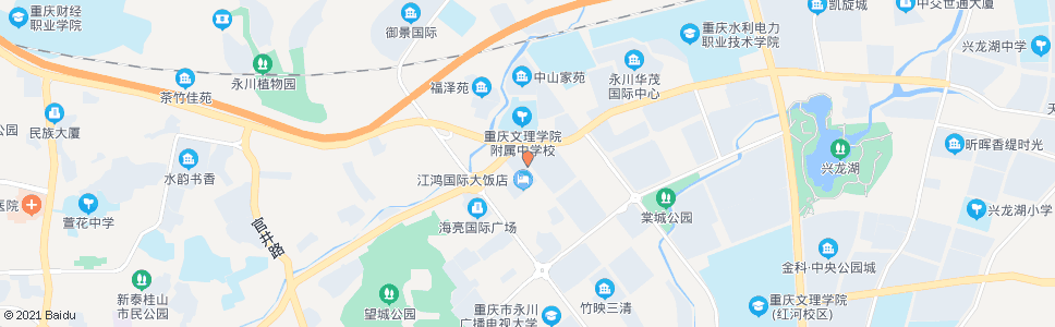 重庆江鸿饭店_公交站地图_重庆公交_妙搜公交查询2024