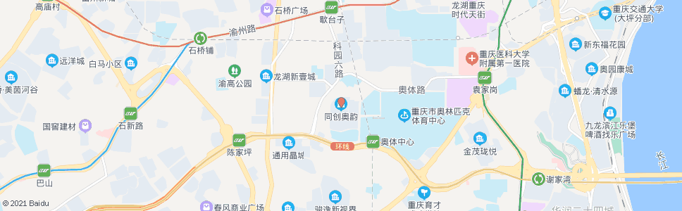 重庆同创奥韵_公交站地图_重庆公交_妙搜公交查询2024