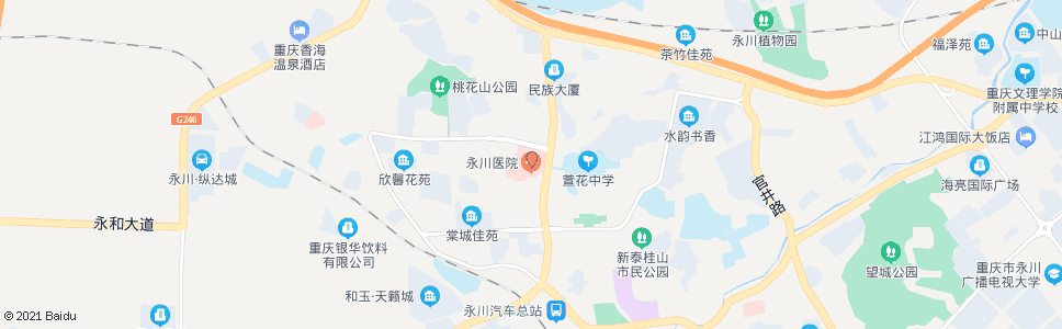 重庆重医永川医院_公交站地图_重庆公交_妙搜公交查询2024