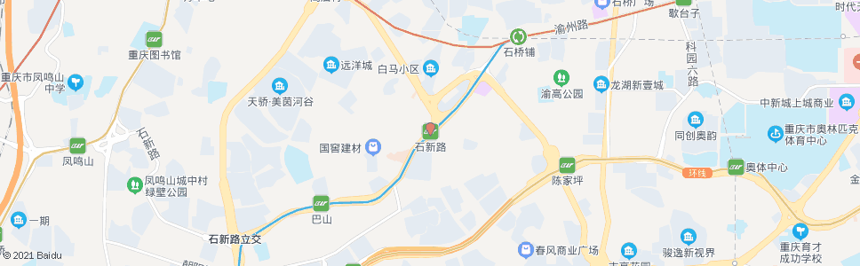 重庆石兴路_公交站地图_重庆公交_妙搜公交查询2024