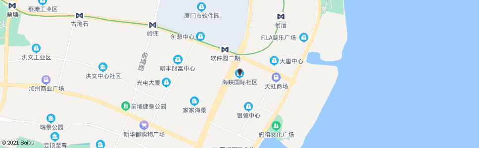 厦门海峡国际社区_公交站地图_厦门公交_妙搜公交查询2024