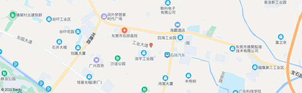 东莞麒麟工业大道路口_公交站地图_东莞公交_妙搜公交查询2024