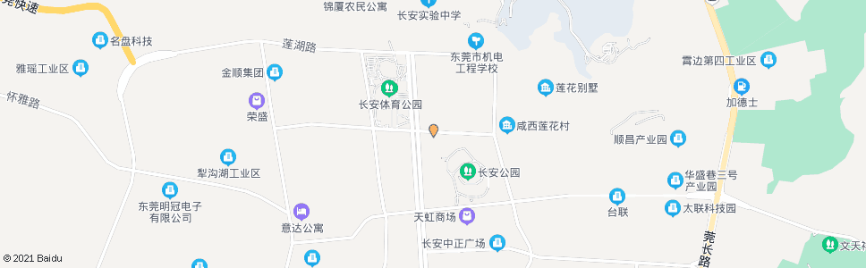 东莞长安第一小学北门_公交站地图_东莞公交_妙搜公交查询2024