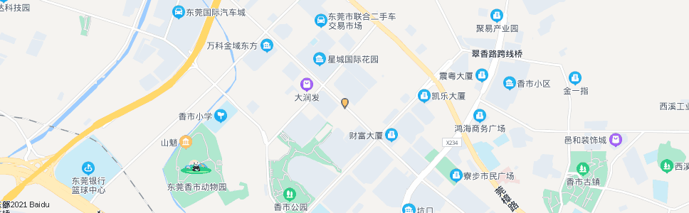 东莞香市一号_公交站地图_东莞公交_妙搜公交查询2024