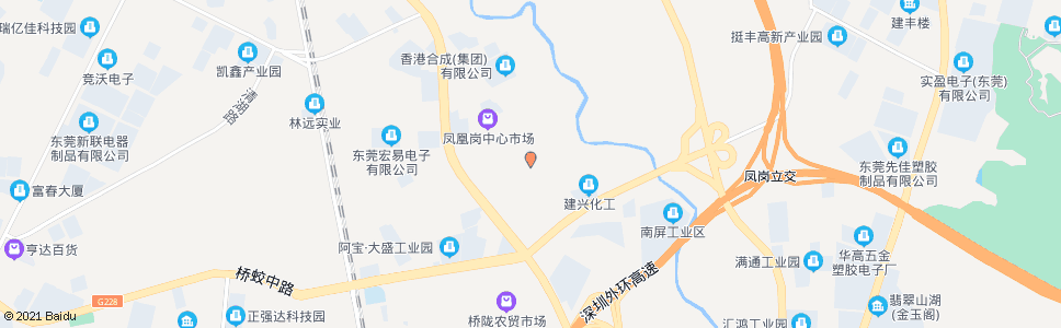 东莞凤凰岗大道_公交站地图_东莞公交_妙搜公交查询2025