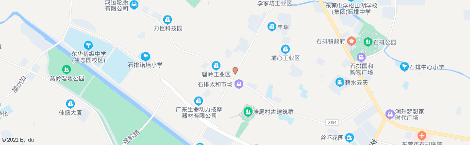 东莞李横大道路口_公交站地图_东莞公交_妙搜公交查询2025