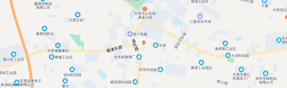 东莞磨坭墟市场_公交站地图_东莞公交_妙搜公交查询2025