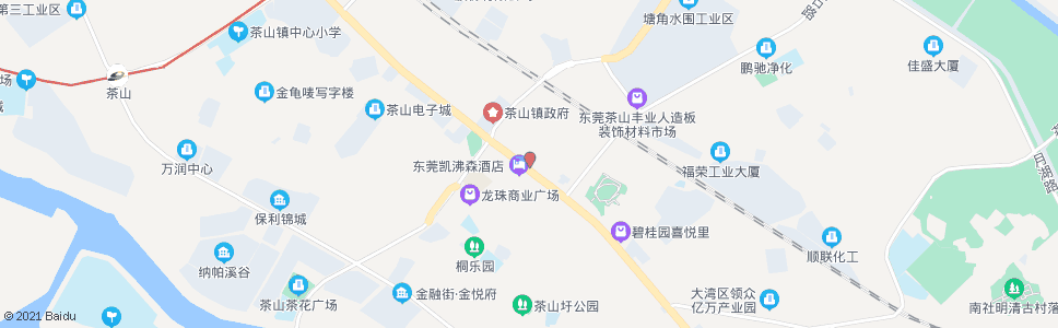 东莞建设银行(茶山)_公交站地图_东莞公交_妙搜公交查询2024