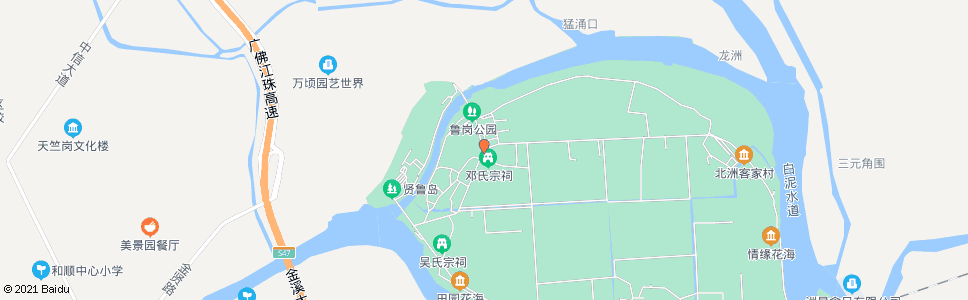 佛山鲁岗村委会_公交站地图_佛山公交_妙搜公交查询2025