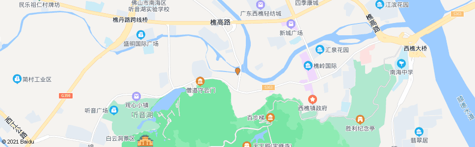 佛山文明桥脚_公交站地图_佛山公交_妙搜公交查询2025