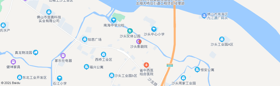 佛山沙头影剧院_公交站地图_佛山公交_妙搜公交查询2024