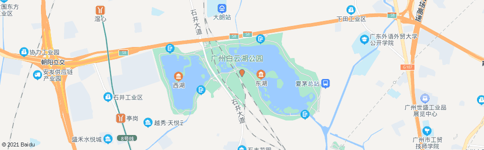 佛山石井大道(白云湖公园)_公交站地图_佛山公交_妙搜公交查询2025