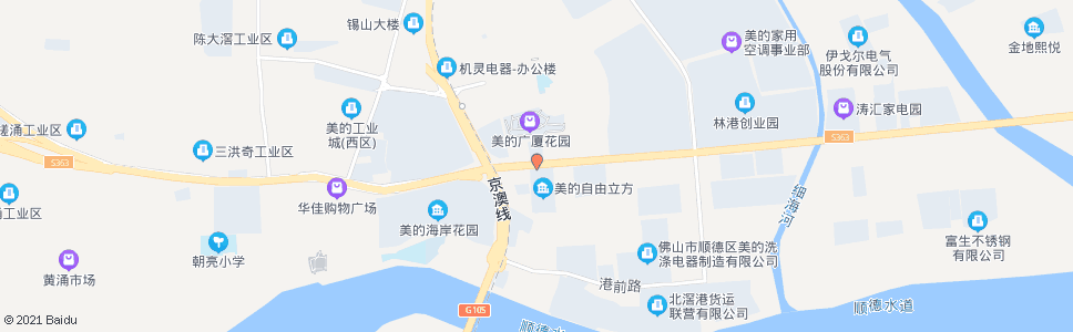 广州北滘交警中队(美的新海岸花园)_公交站地图_广州公交_妙搜公交查询2024