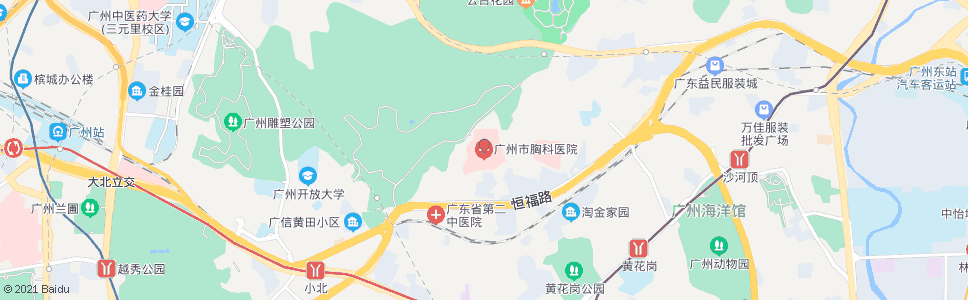 广州市胸科医院_公交站地图_广州公交_妙搜公交查询2025