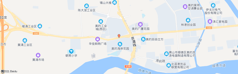 广州三乐路北滘站(美的海岸花园)_公交站地图_广州公交_妙搜公交查询2024