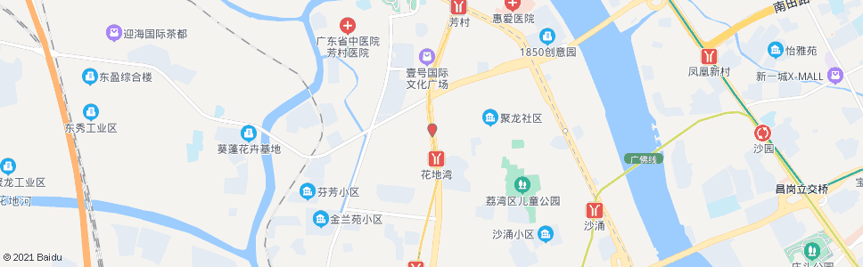 广州花地大道2号站_公交站地图_广州公交_妙搜公交查询2024