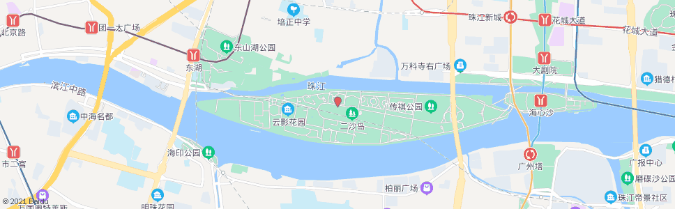 广州星海音乐厅(省中医二沙分院)_公交站地图_广州公交_妙搜公交查询2024