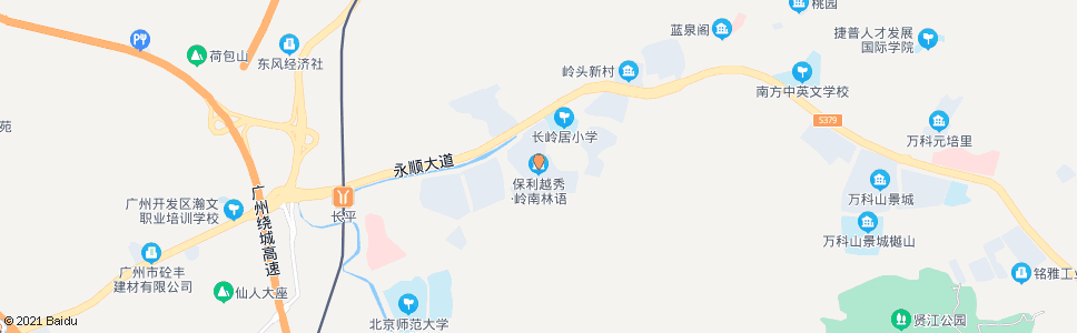 广州永顺大道(岭南林语花园)_公交站地图_广州公交_妙搜公交查询2025