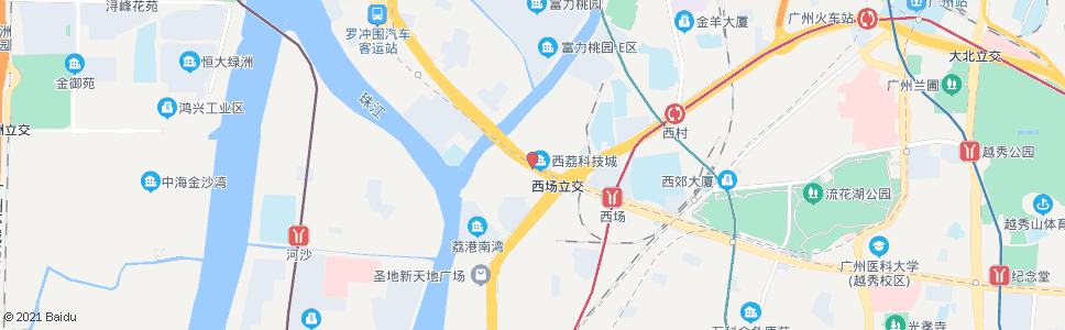 广州西场电器城_公交站地图_广州公交_妙搜公交查询2024