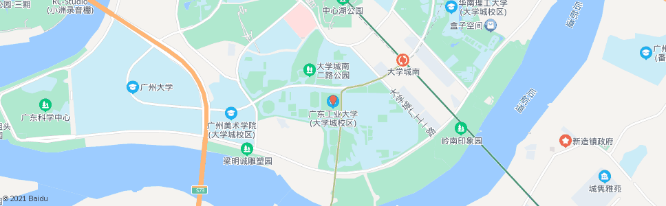 广州广工(大学城)_公交站地图_广州公交_妙搜公交查询2024