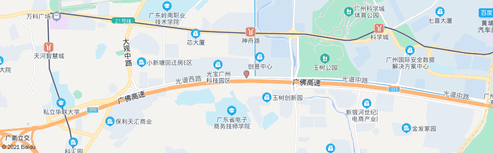 广州光谱西路(神州路路口)_公交站地图_广州公交_妙搜公交查询2024