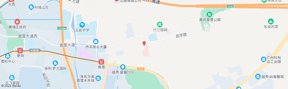 广州荔红路(萝岗中医院)_公交站地图_广州公交_妙搜公交查询2025