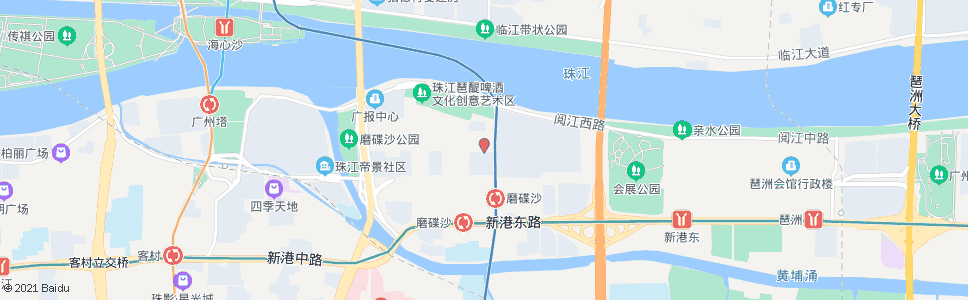 广州公共汽车阅江路(珠江啤酒厂)_公交站地图_广州公交_妙搜公交查询2024