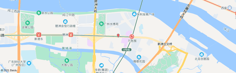 广州琶洲村_公交站地图_广州公交_妙搜公交查询2024