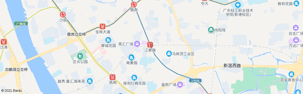 广州江南大道南_公交站地图_广州公交_妙搜公交查询2024
